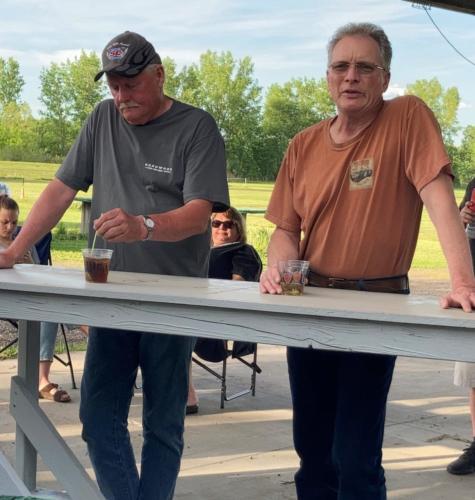 Raffle men at the Car Show